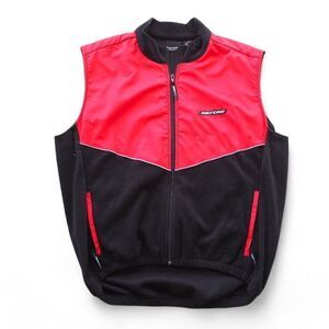 NO FEAR Vintage Cycling Lightweight Full Zip Vest Red / Black Men's‎ Large (L)